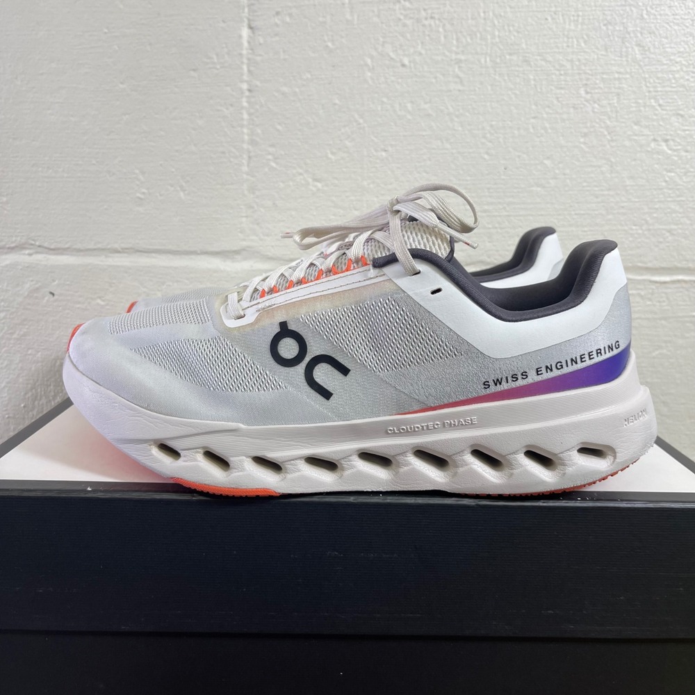 On Cloud Cloudsurfer Next White Flame Running Shoes Sneakers Lace up Women's 10 - Picture 4 of 11